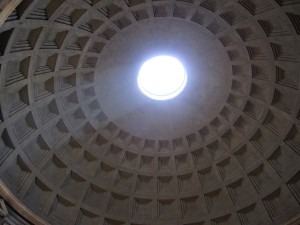 Dome of Pantheon, with light streaming in.