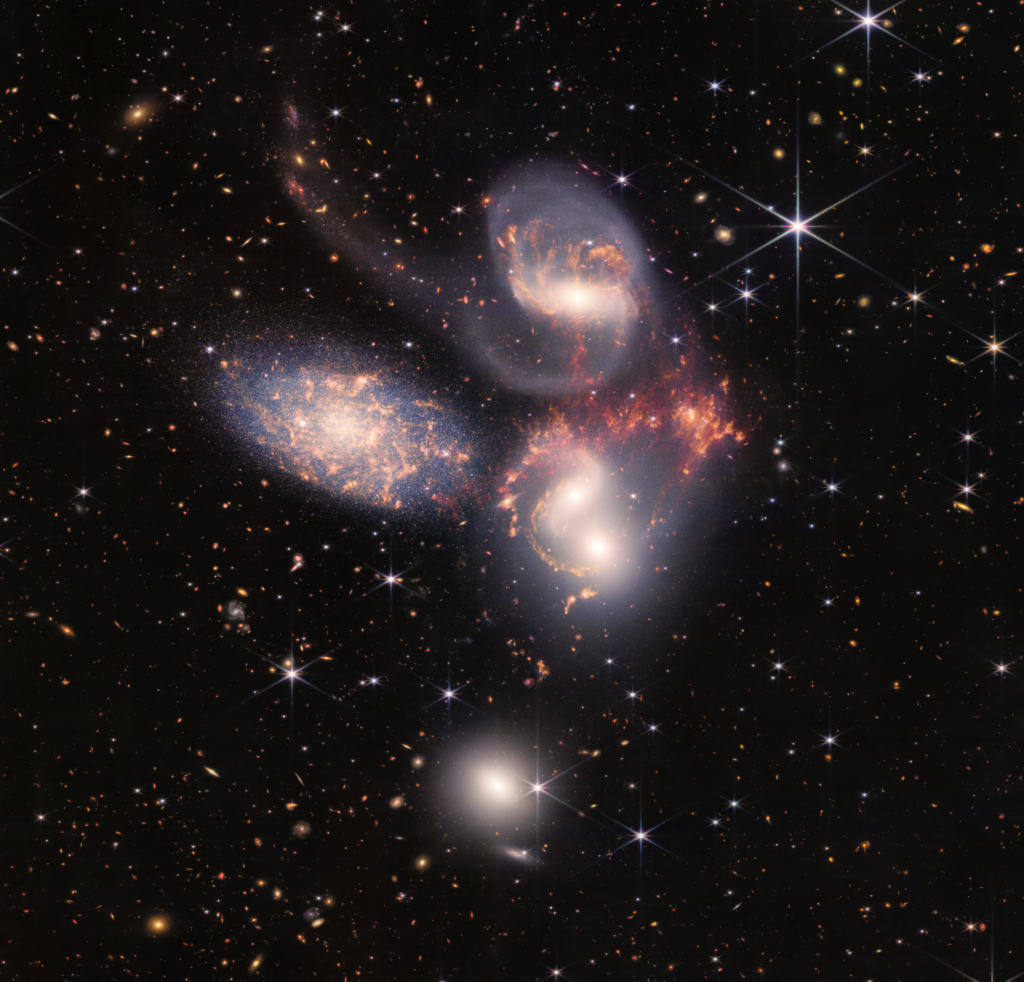 NASA Webb image Stephan's Quintet shows an Interacting Galaxy Group