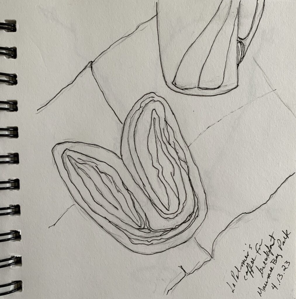 pen sketch palmier and mug